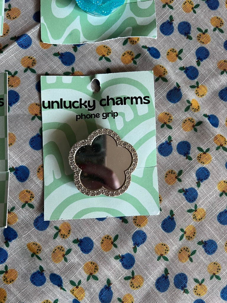 rhinestone flower phone grips / phone accessories / rose rhinestones