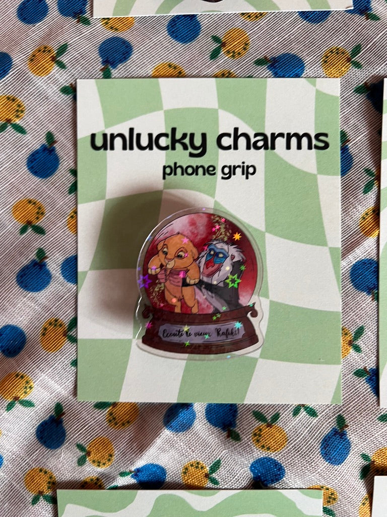 disney character inspired phone grips / phone accessories / mickey, hercules, simba, jack skellington