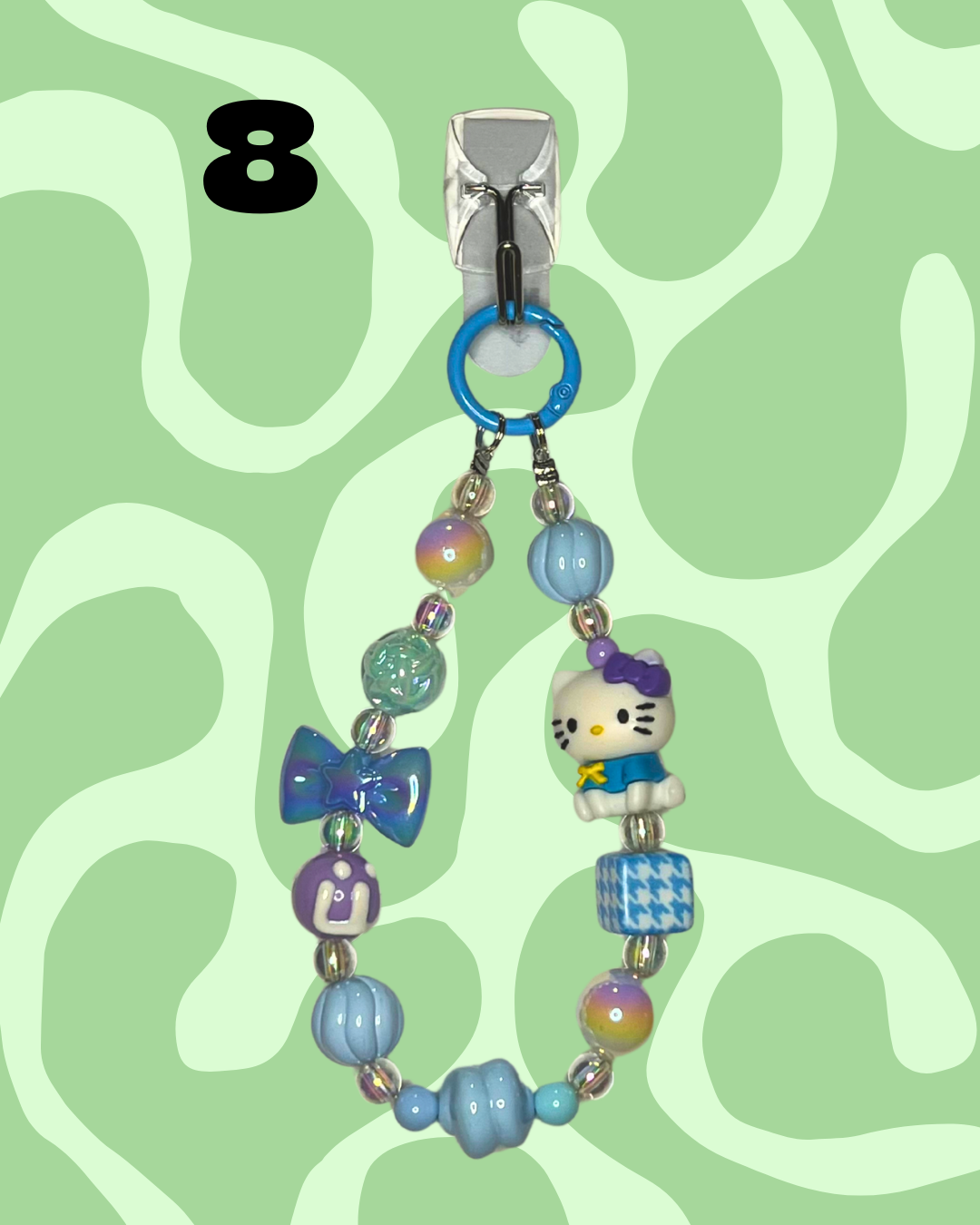 Blue Handmade Beaded Wristlets