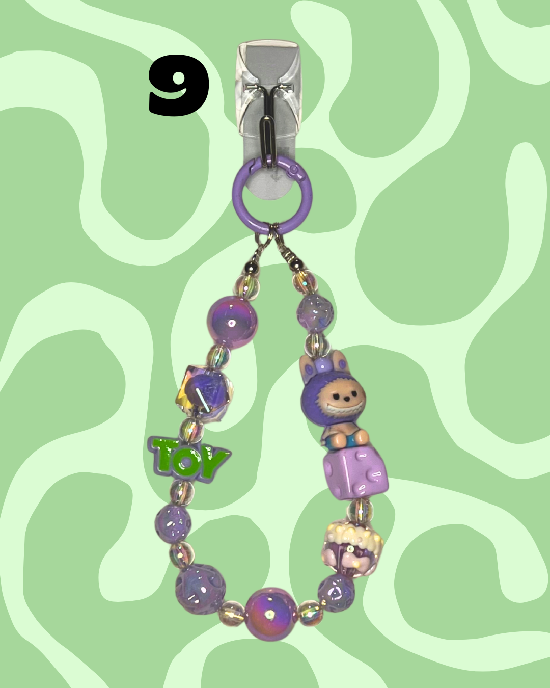 Purple Handmade Beaded Wristlets