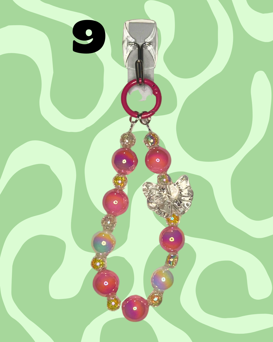 Pink Handmade Beaded Wristlets