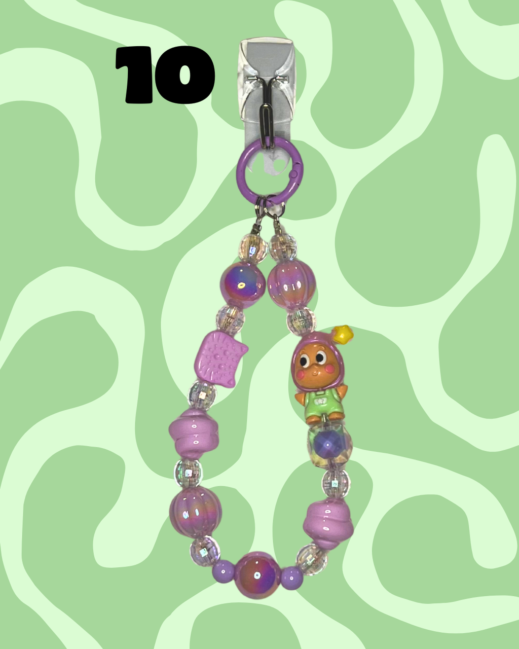 Purple Handmade Beaded Wristlets