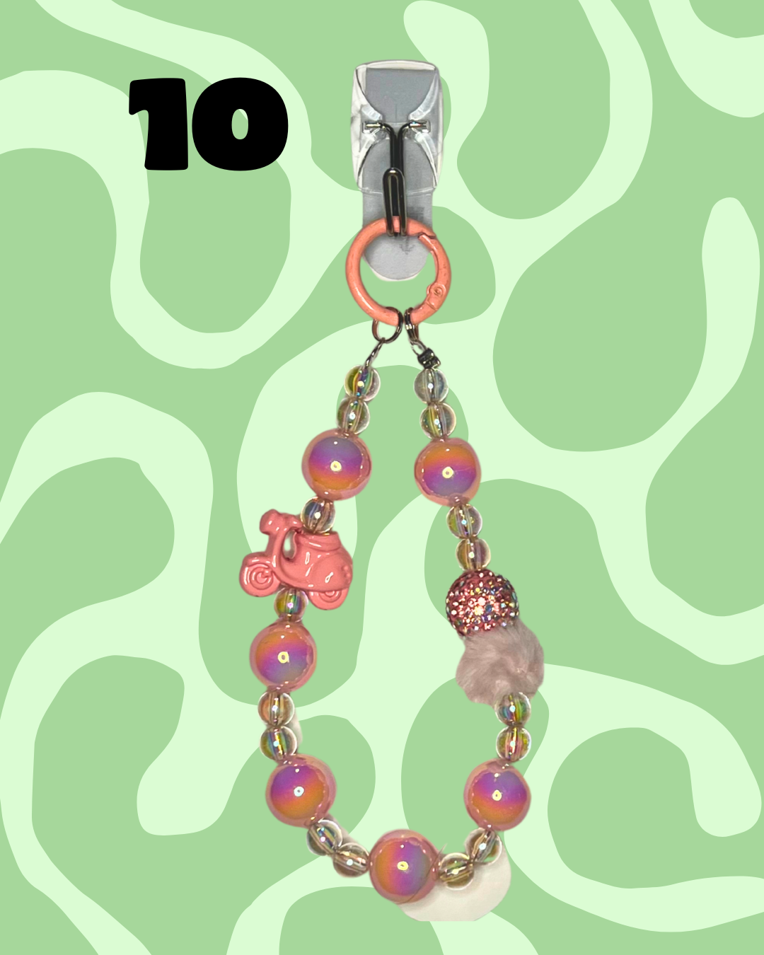 Pink Handmade Beaded Wristlets
