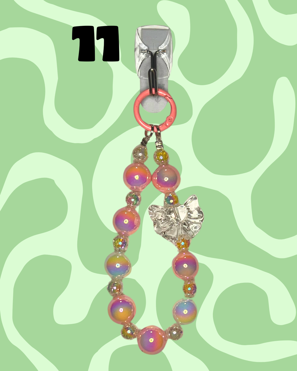 Pink Handmade Beaded Wristlets