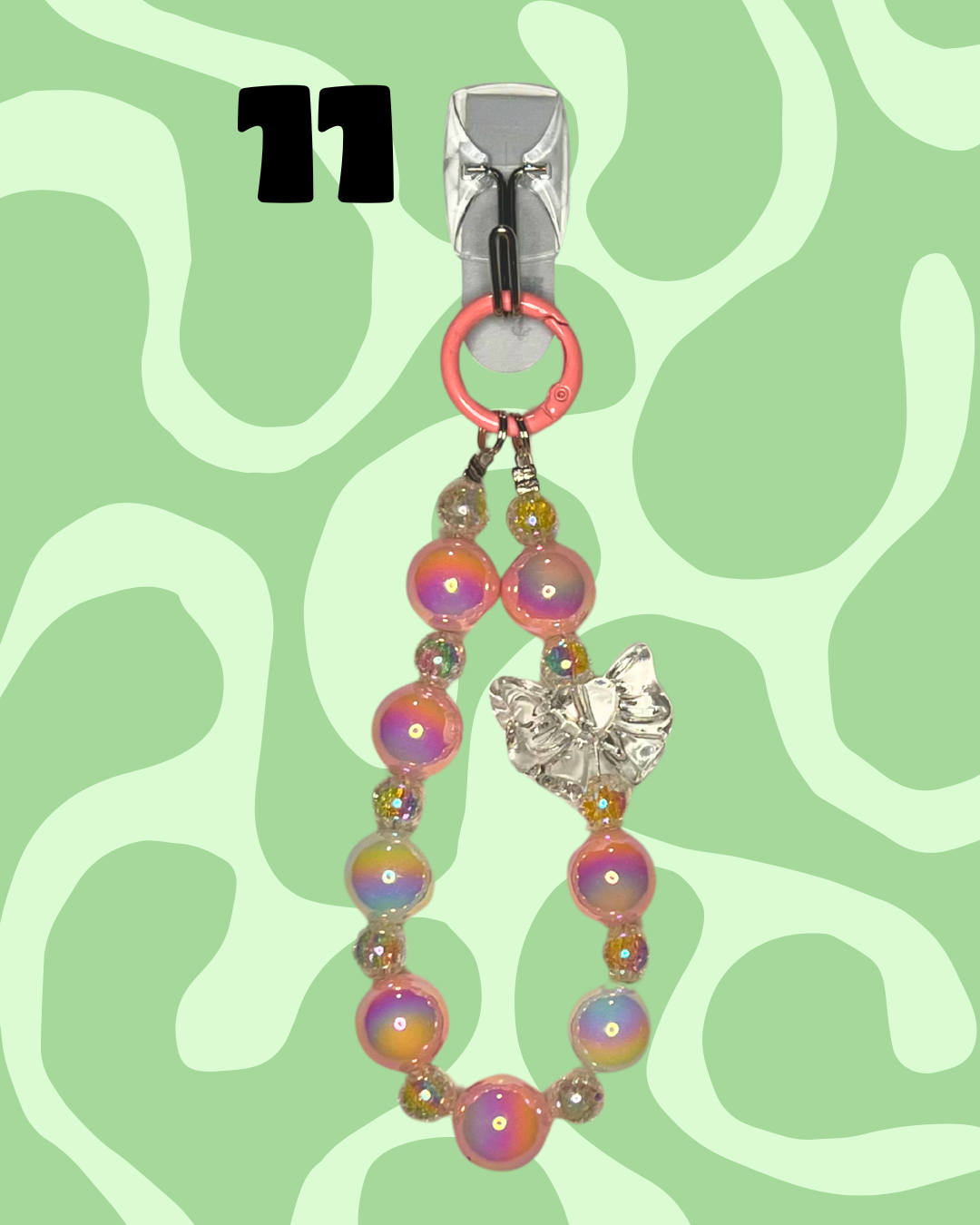 Pink Handmade Beaded Wristlets