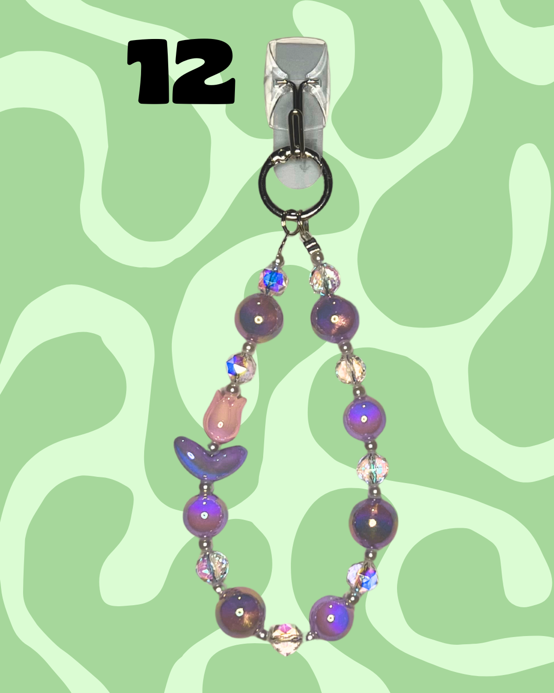 Purple Handmade Beaded Wristlets