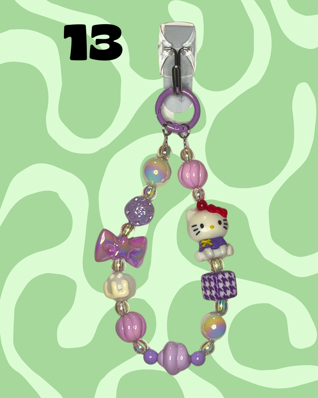 Purple Handmade Beaded Wristlets