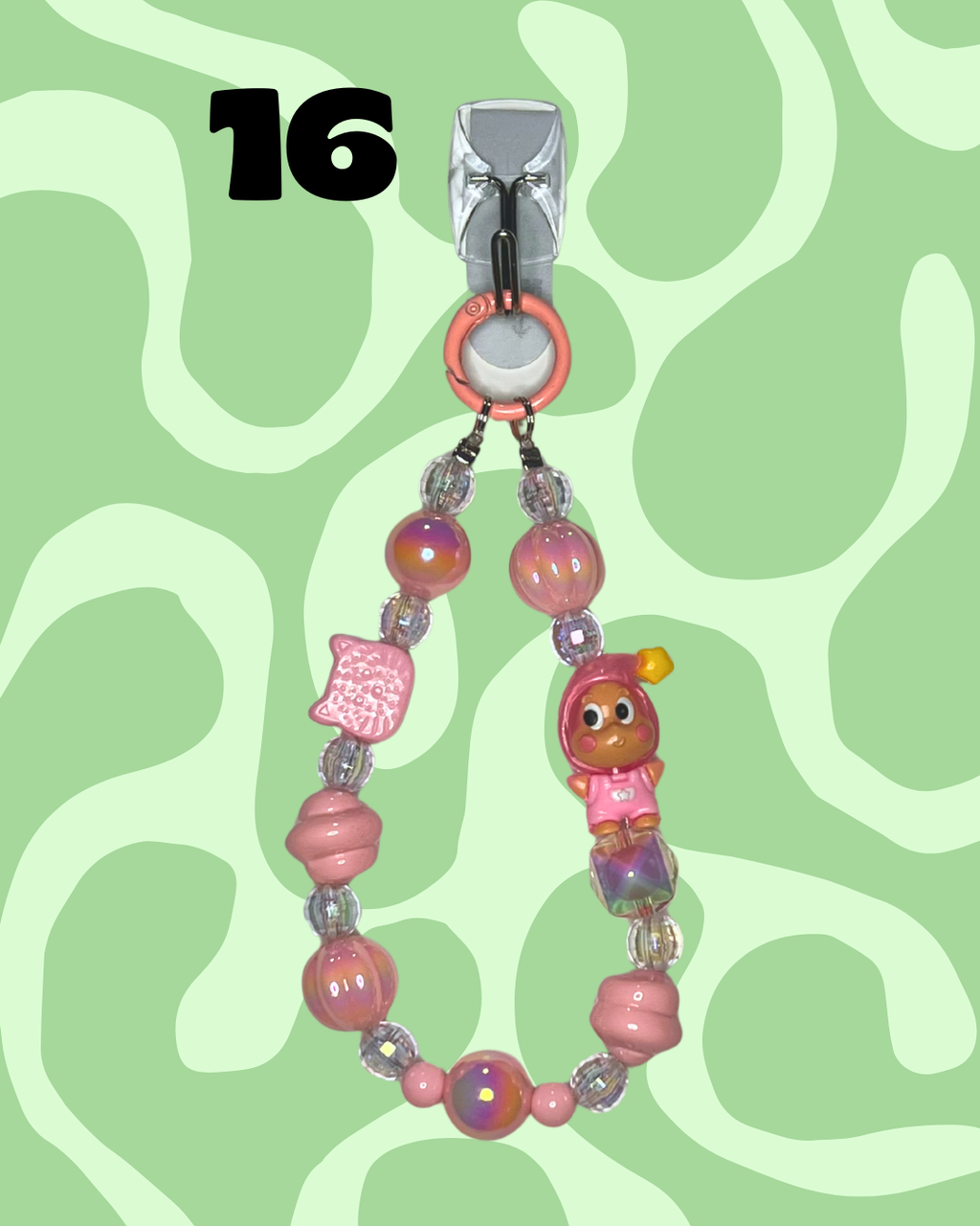 Pink Handmade Beaded Wristlets