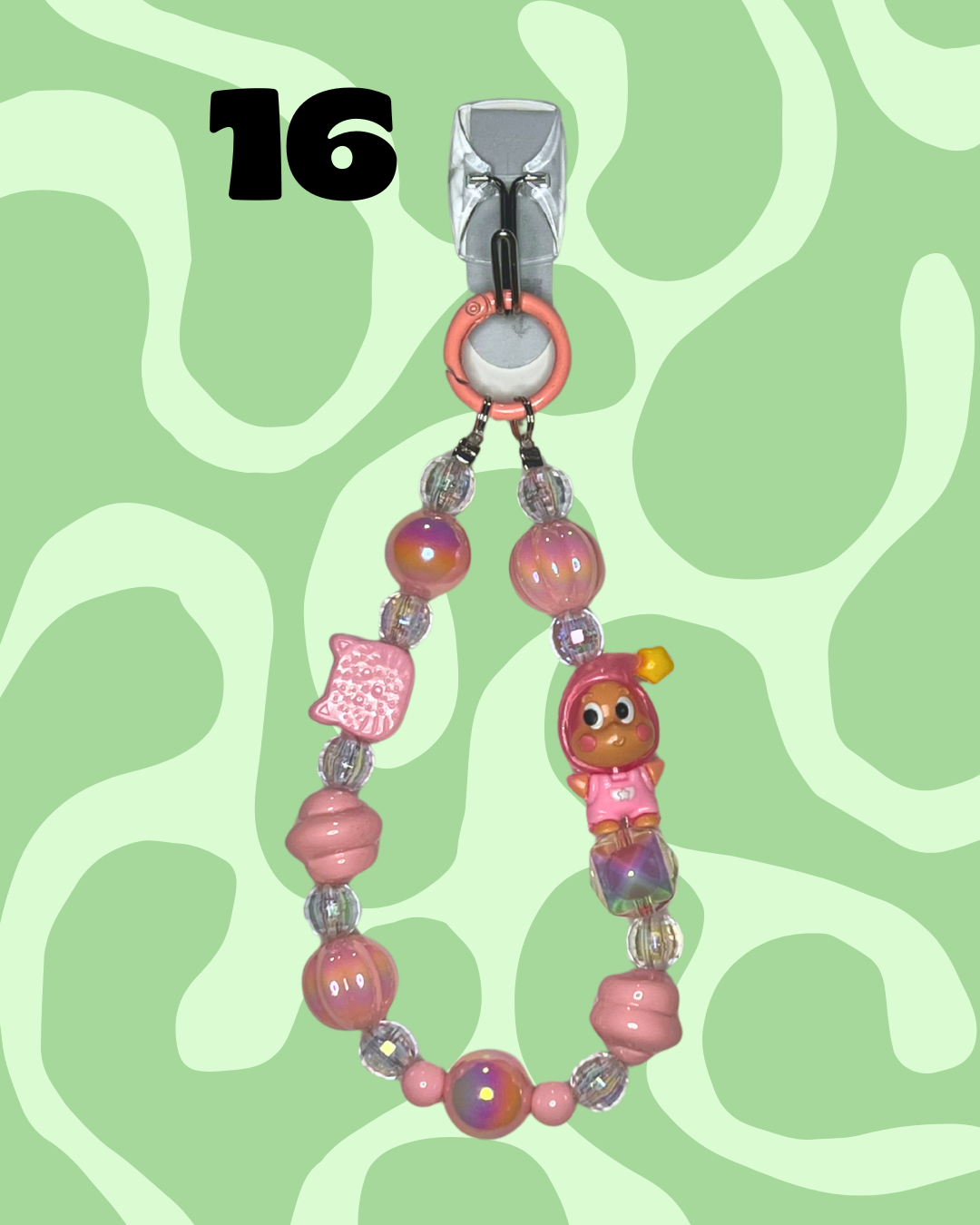 Pink Handmade Beaded Wristlets