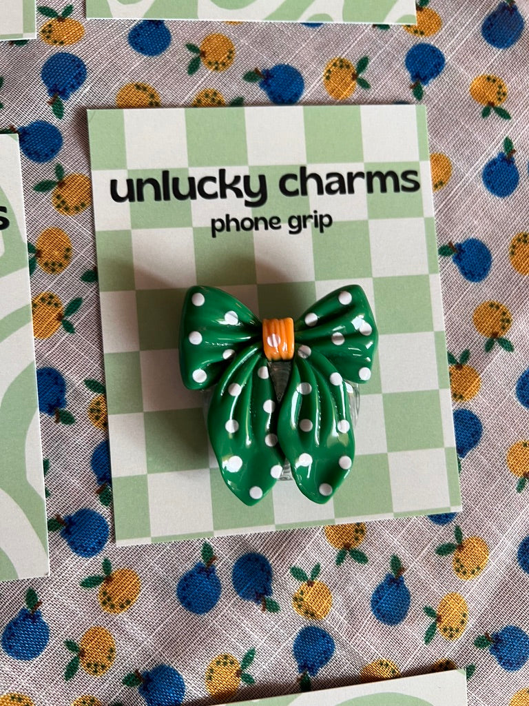 3D bow phone grips / phone accessories / rose rhinestones