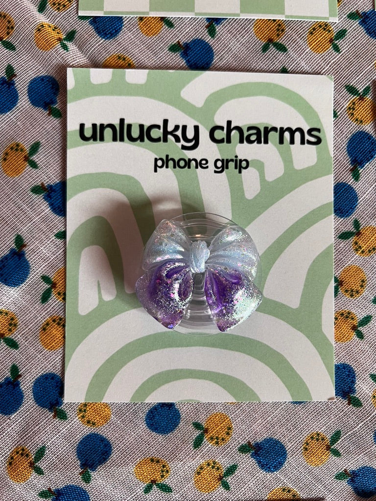 3D bow phone grips / phone accessories / rose rhinestones