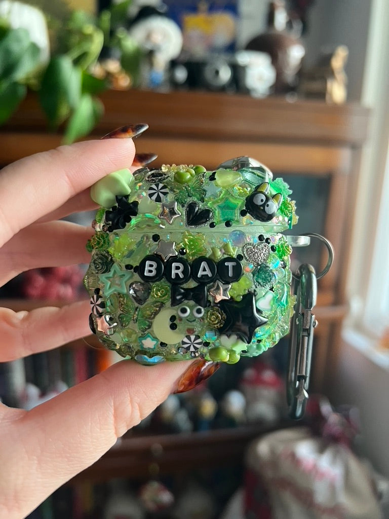 Custom Airpods Case: Glitter Charms, Kawaii Junk Style