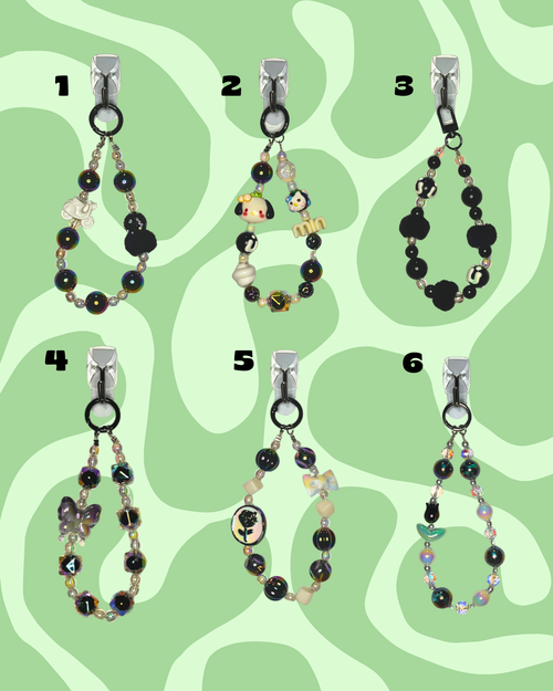 Black Handmade Beaded Wristlets