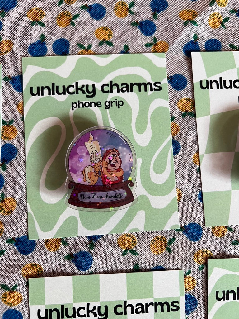 disney character inspired phone grips / phone accessories / mickey, hercules, simba, jack skellington