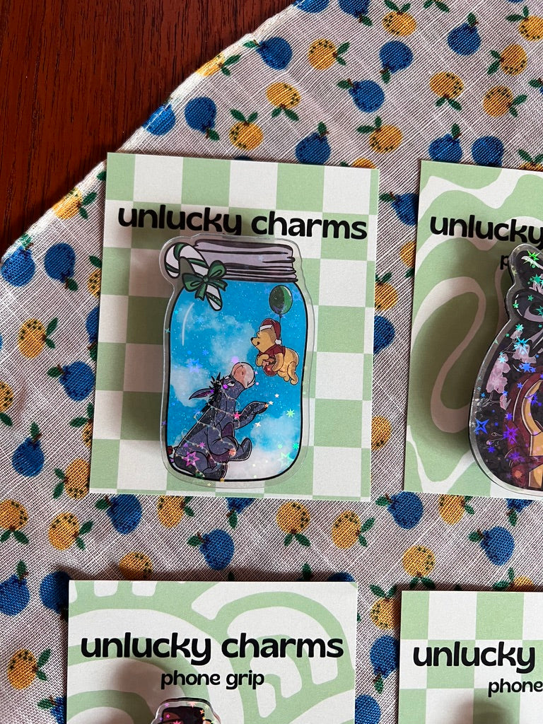 disney character inspired phone grips / phone accessories / mickey, hercules, simba, jack skellington