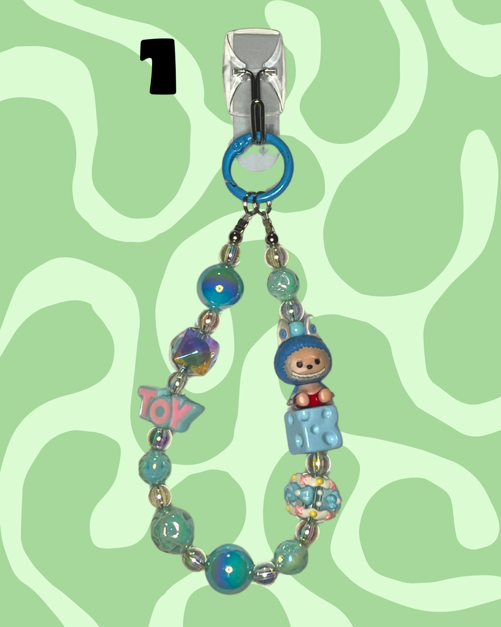 Blue Handmade Beaded Wristlets