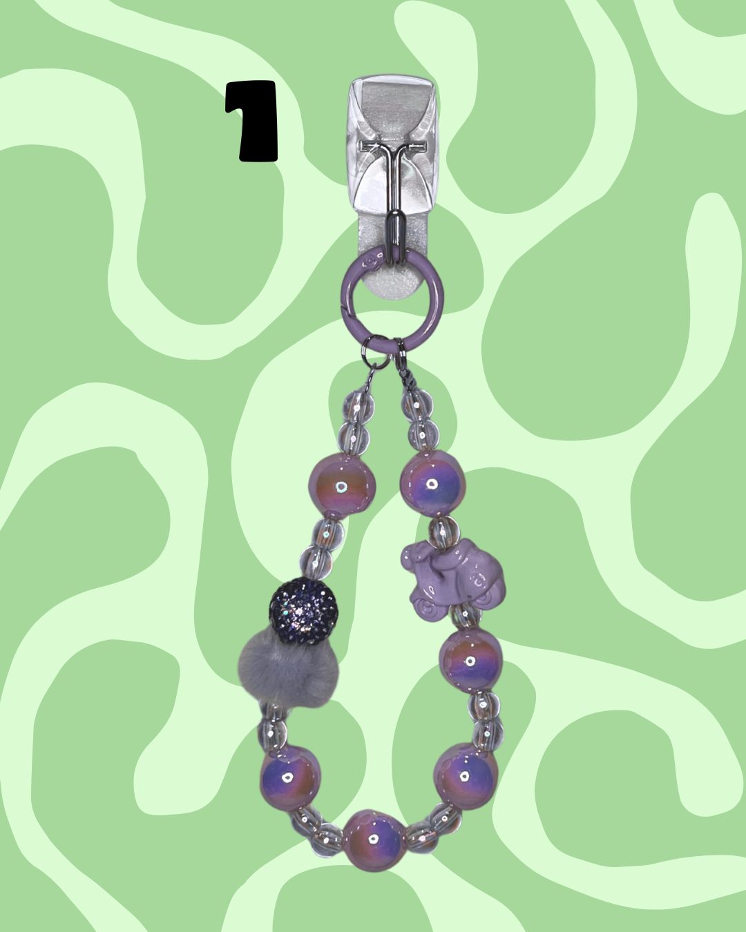 Purple Handmade Beaded Wristlets
