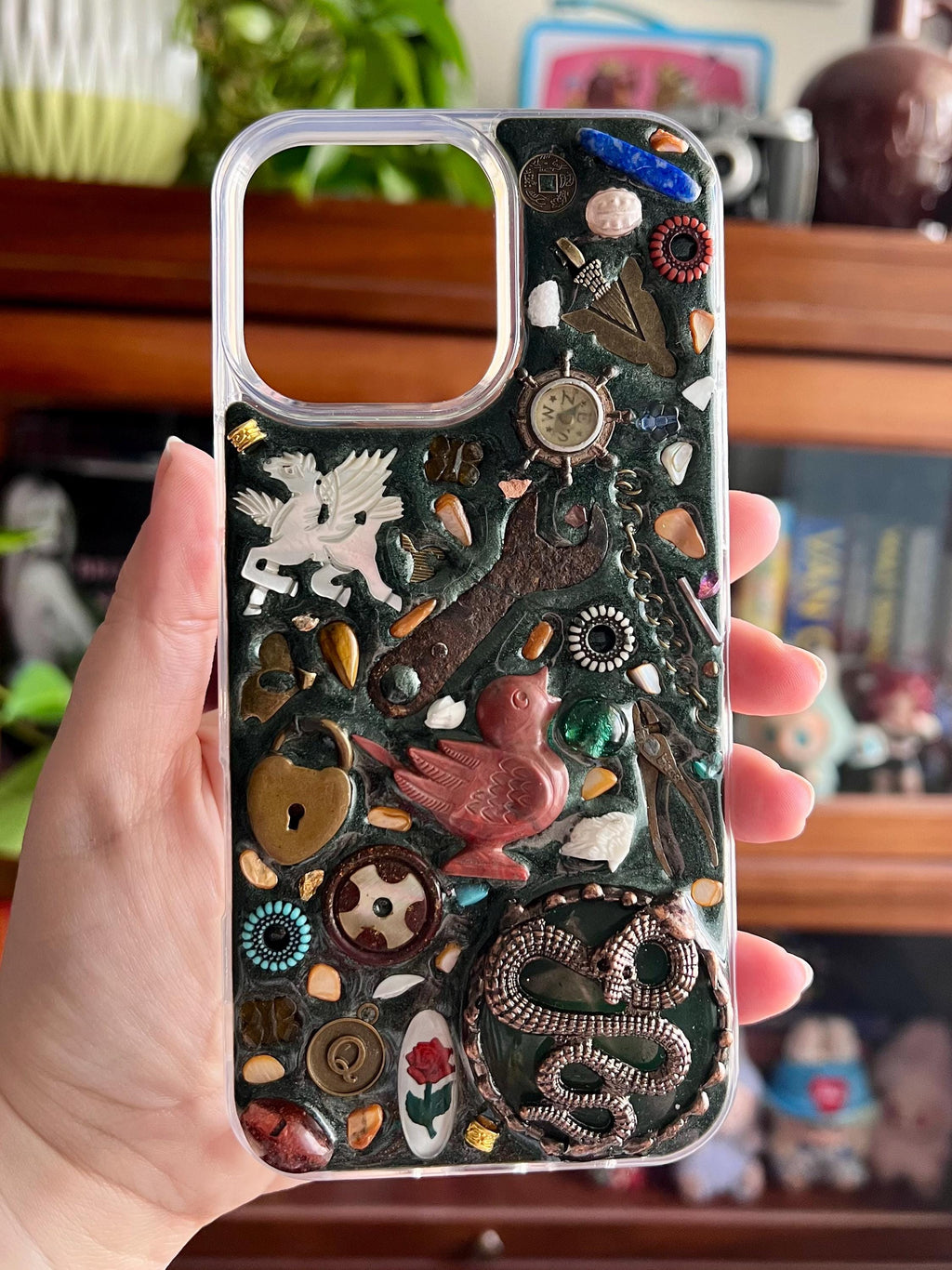 Custom Resin Phone Case: Glitter Charms, Kawaii Junk Style
