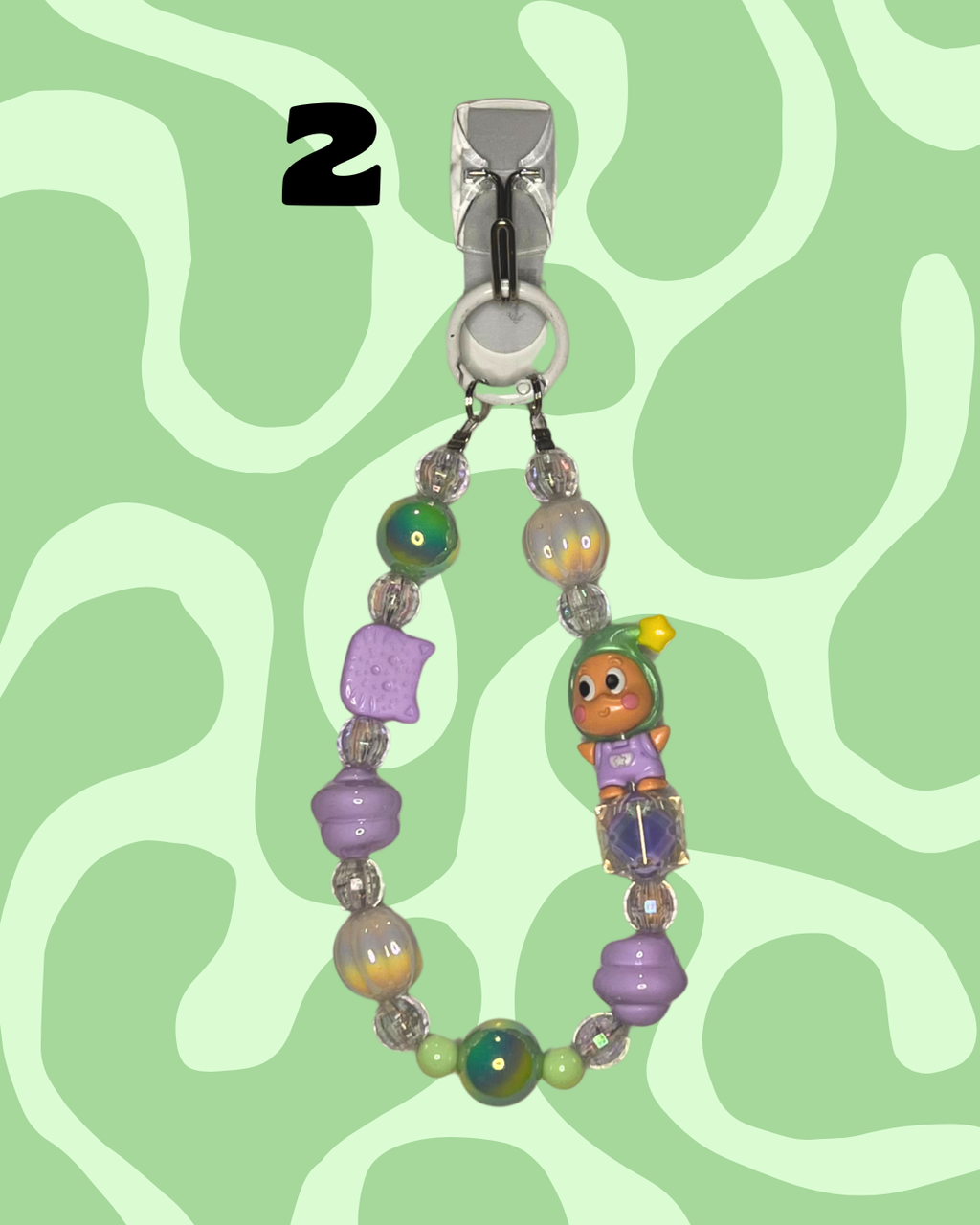 Purple Handmade Beaded Wristlets