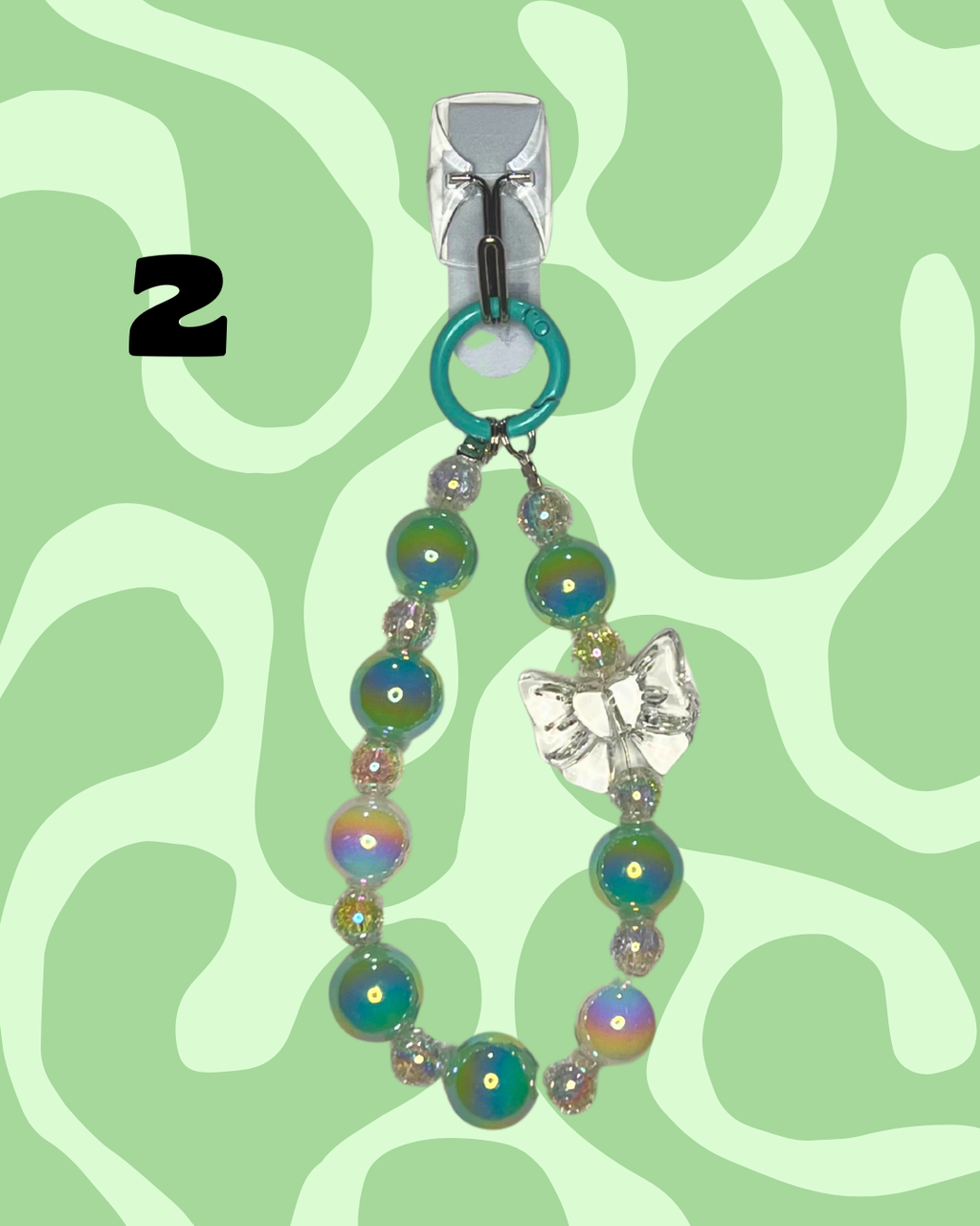 Green Handmade Beaded Wristlets