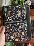 Custom Resin Tablet Case: Glitter Charms, Kawaii Junk Style
