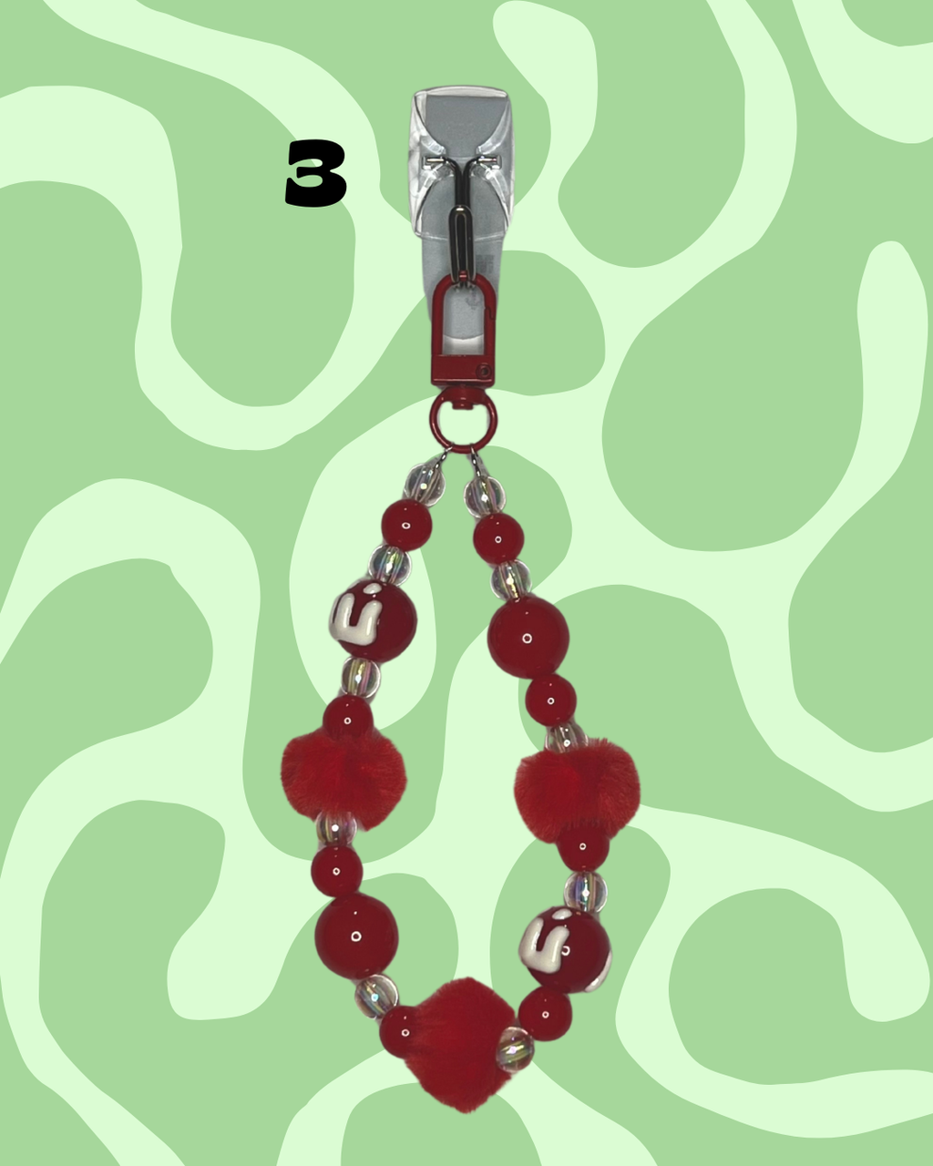 Red Handmade Beaded Wristlets