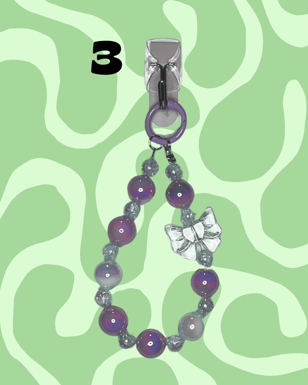Purple Handmade Beaded Wristlets