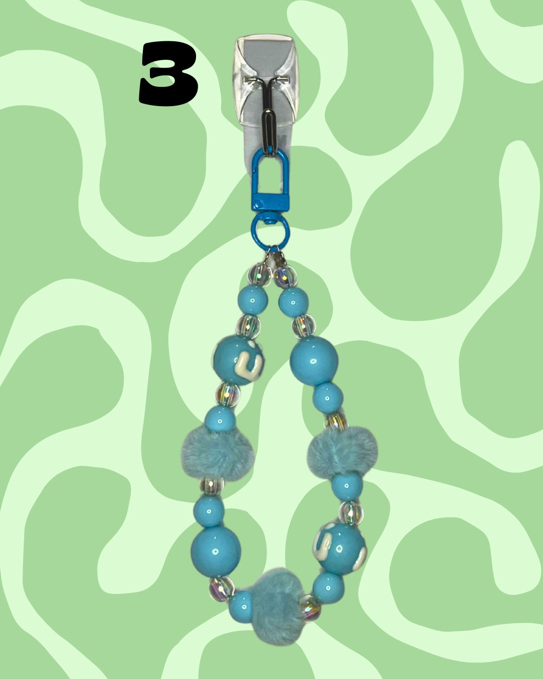 Blue Handmade Beaded Wristlets