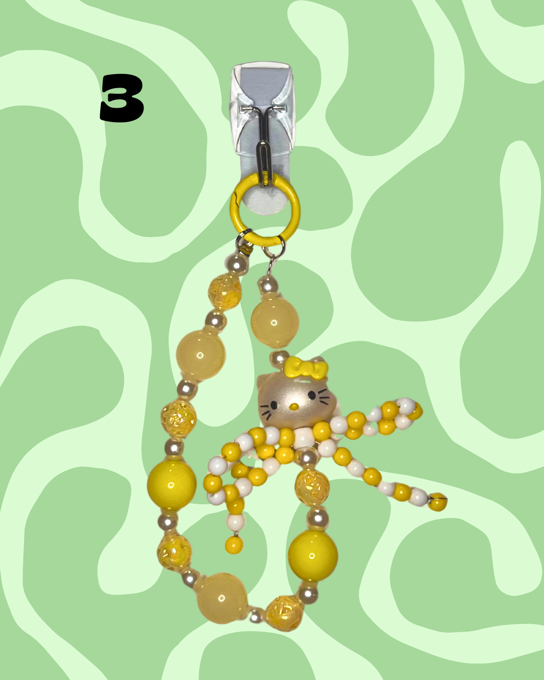 Yellow Handmade Beaded Wristlets