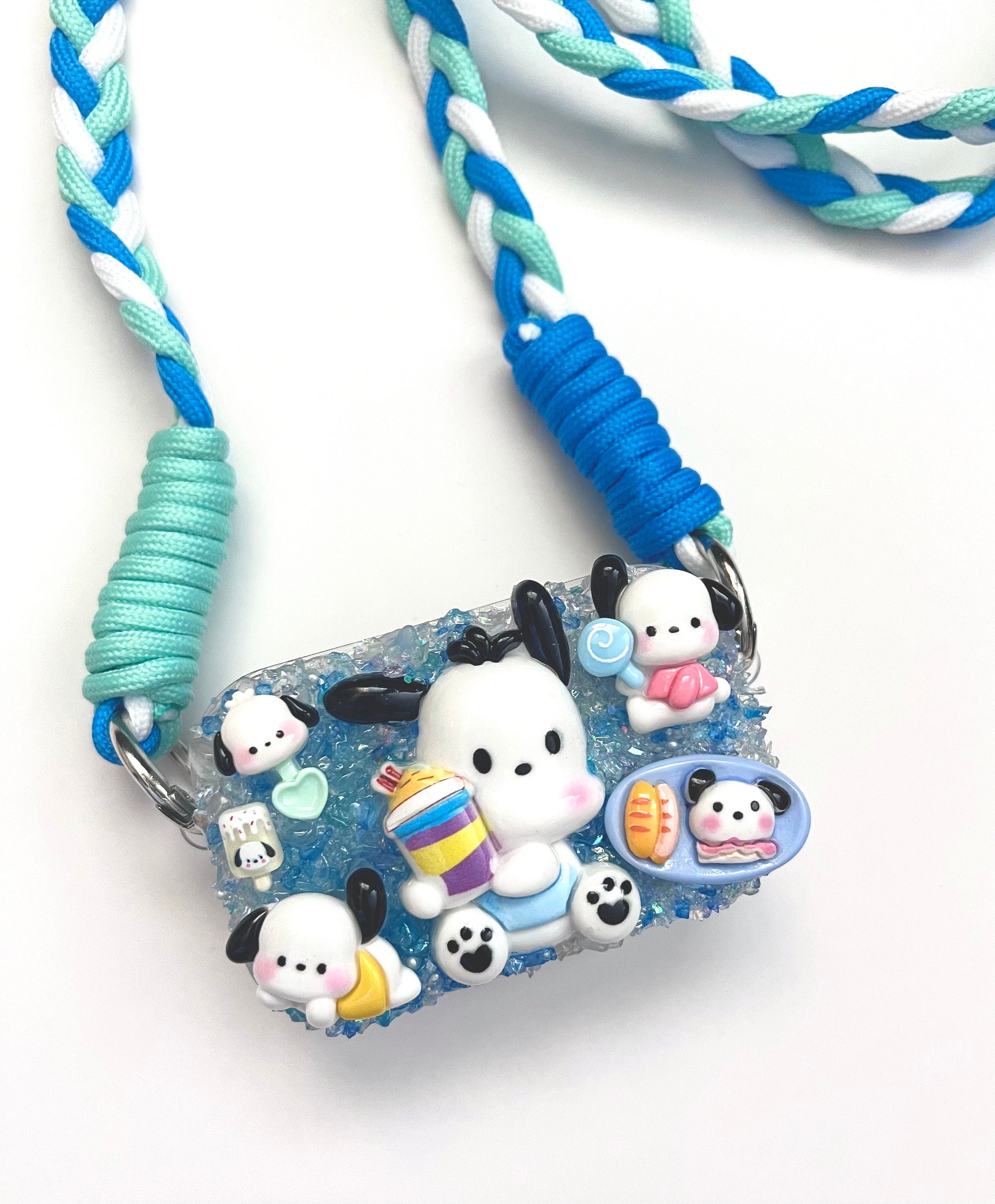 Sanrio Pochacco Phone Clip with Mirror and Cross Body Lanyard