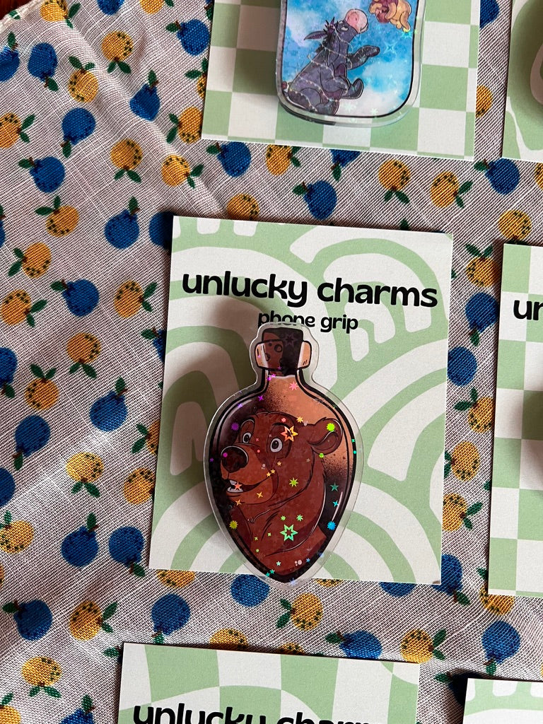 disney character inspired phone grips / phone accessories / mickey, hercules, simba, jack skellington