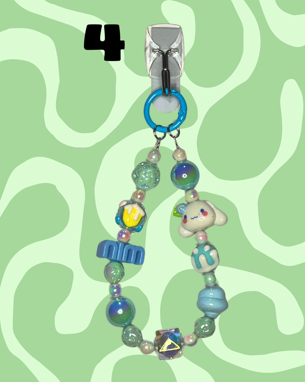 Blue Handmade Beaded Wristlets