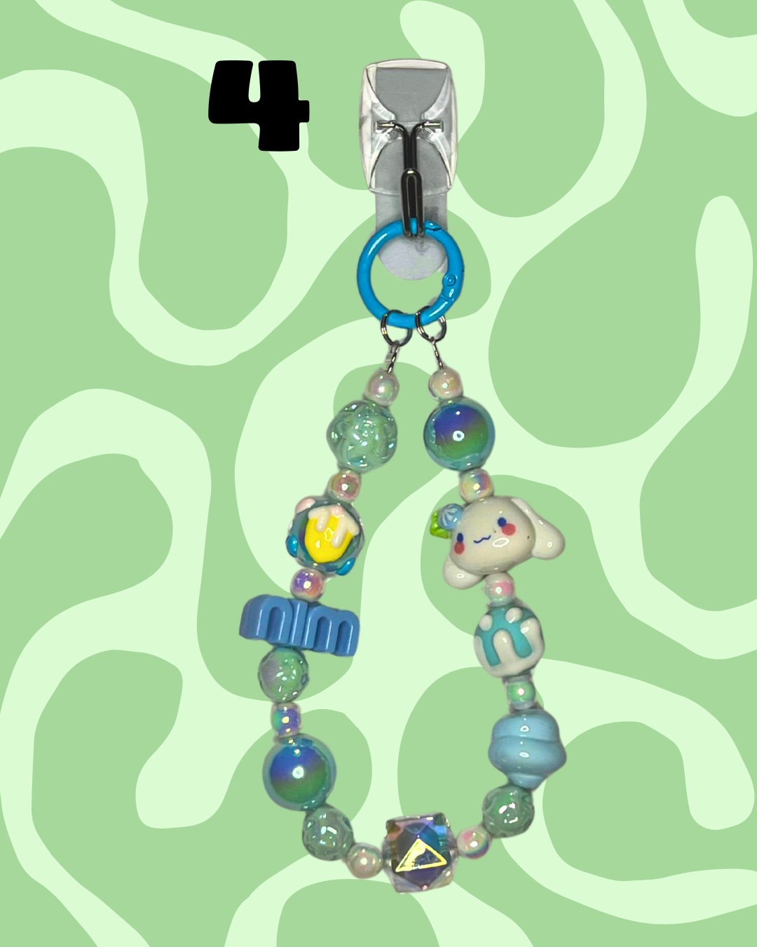 Blue Handmade Beaded Wristlets