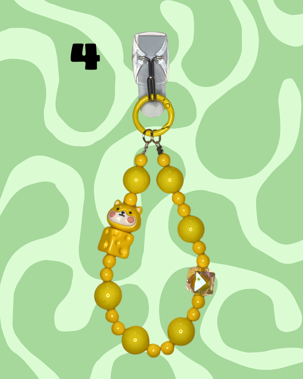 Yellow Handmade Beaded Wristlets
