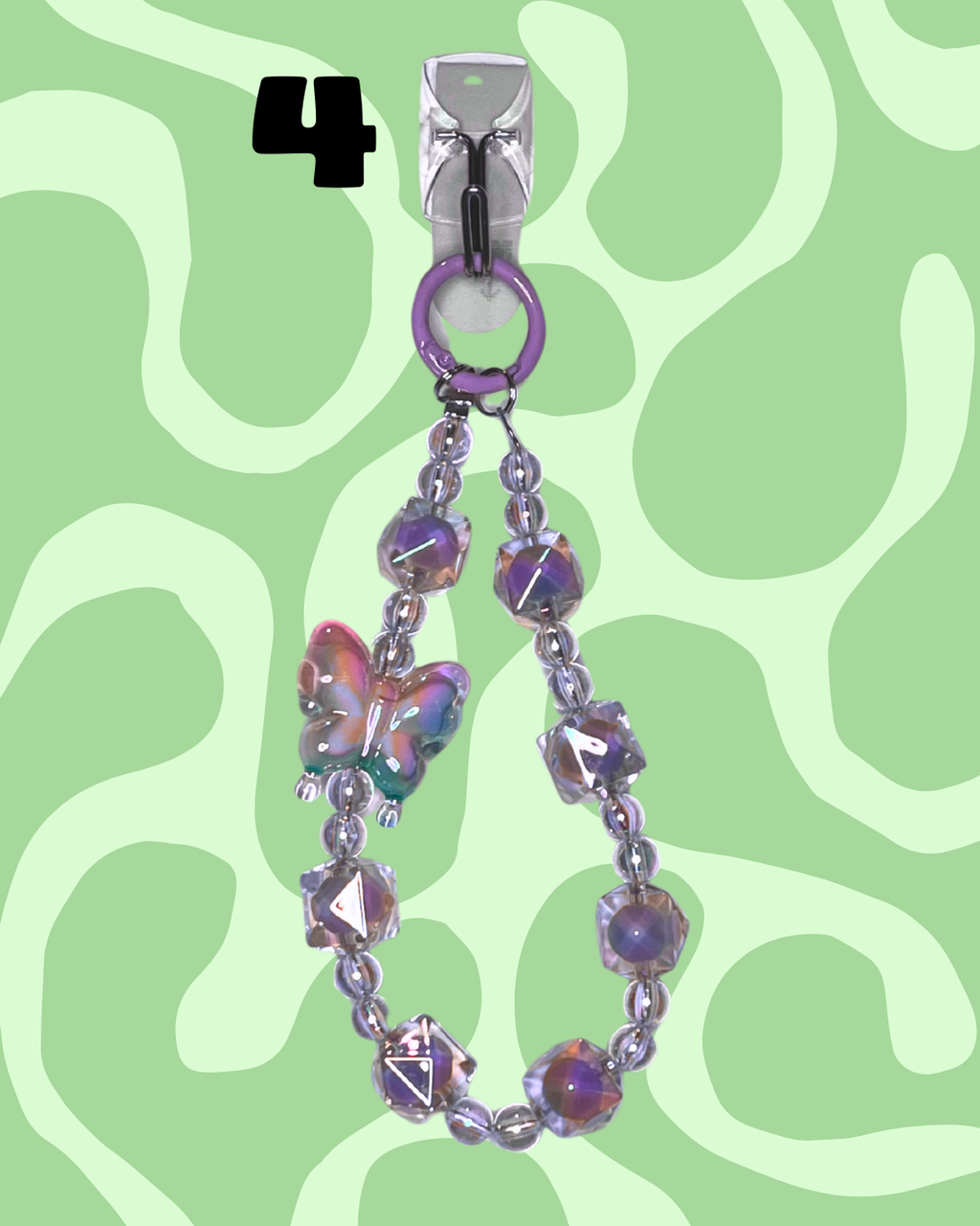 Purple Handmade Beaded Wristlets