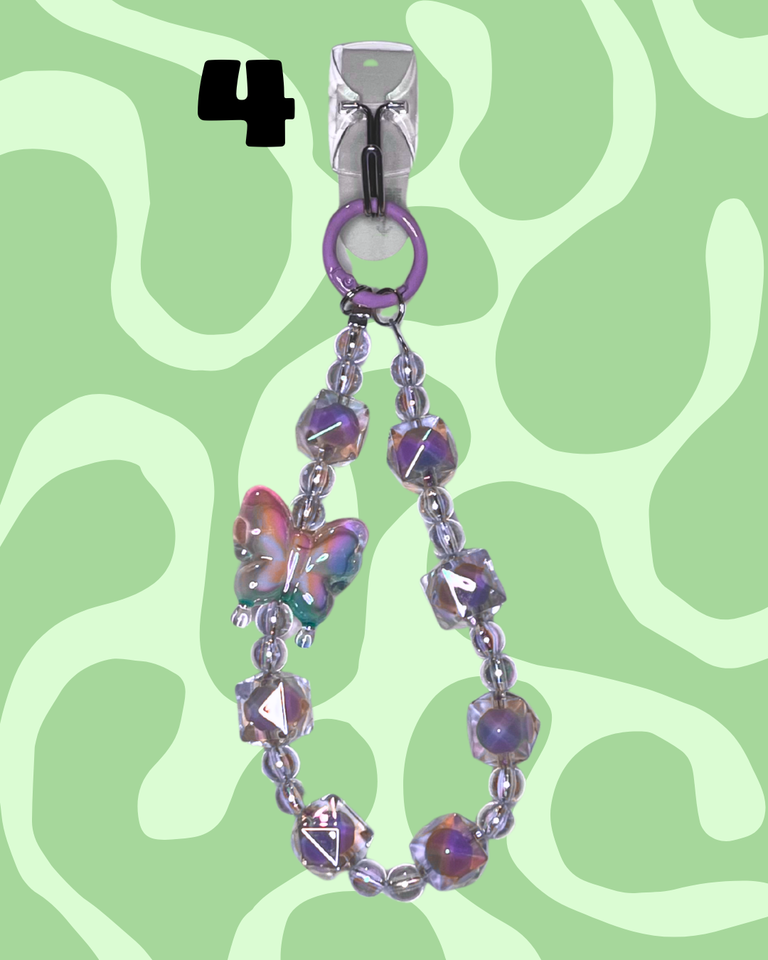 Purple Handmade Beaded Wristlets