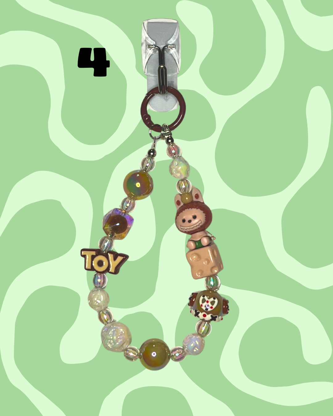 Brown Handmade Beaded Wristlets