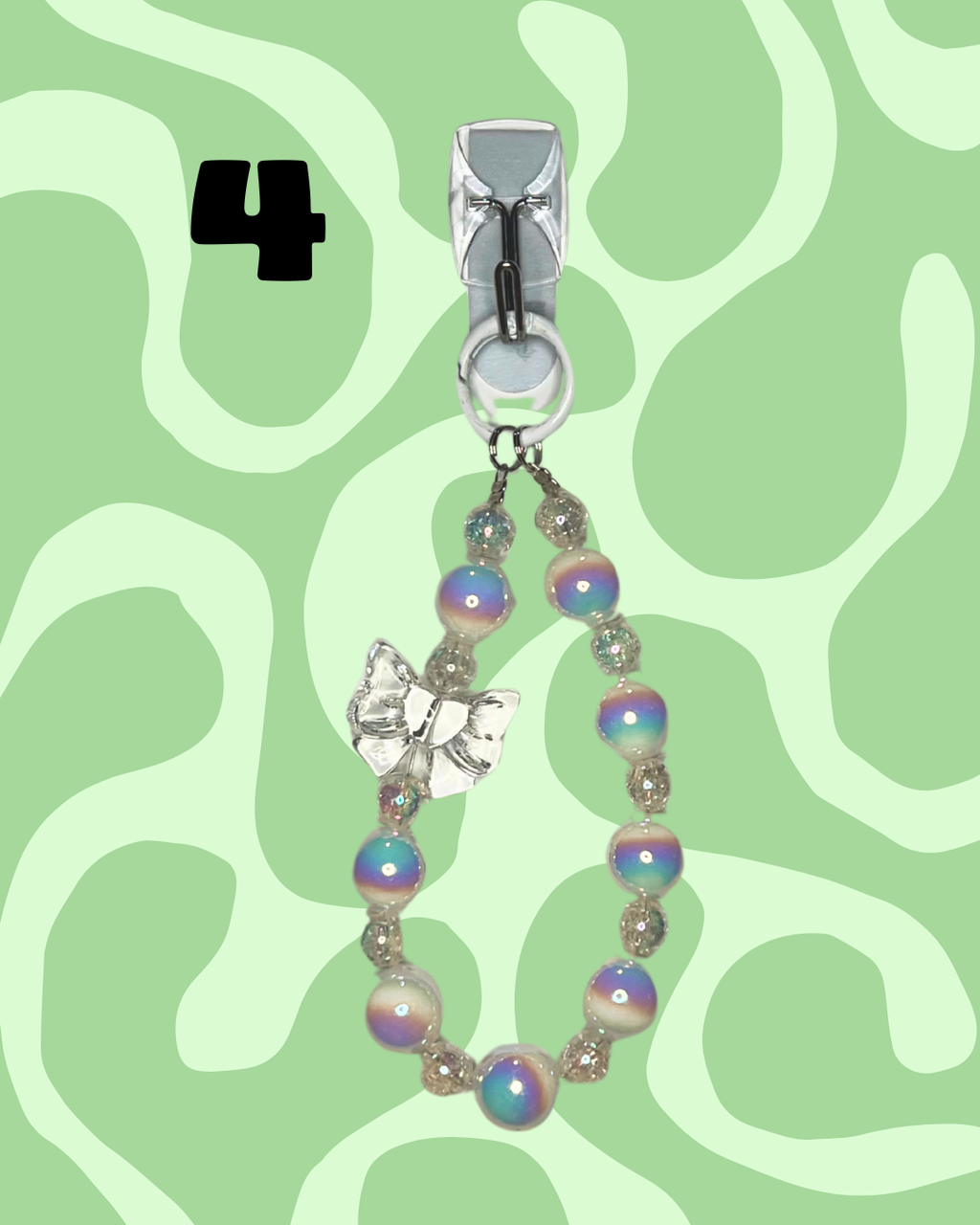 White Handmade Beaded Wristlets