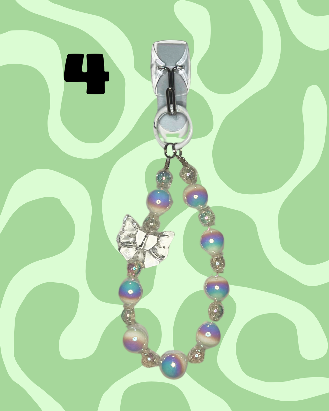 White Handmade Beaded Wristlets