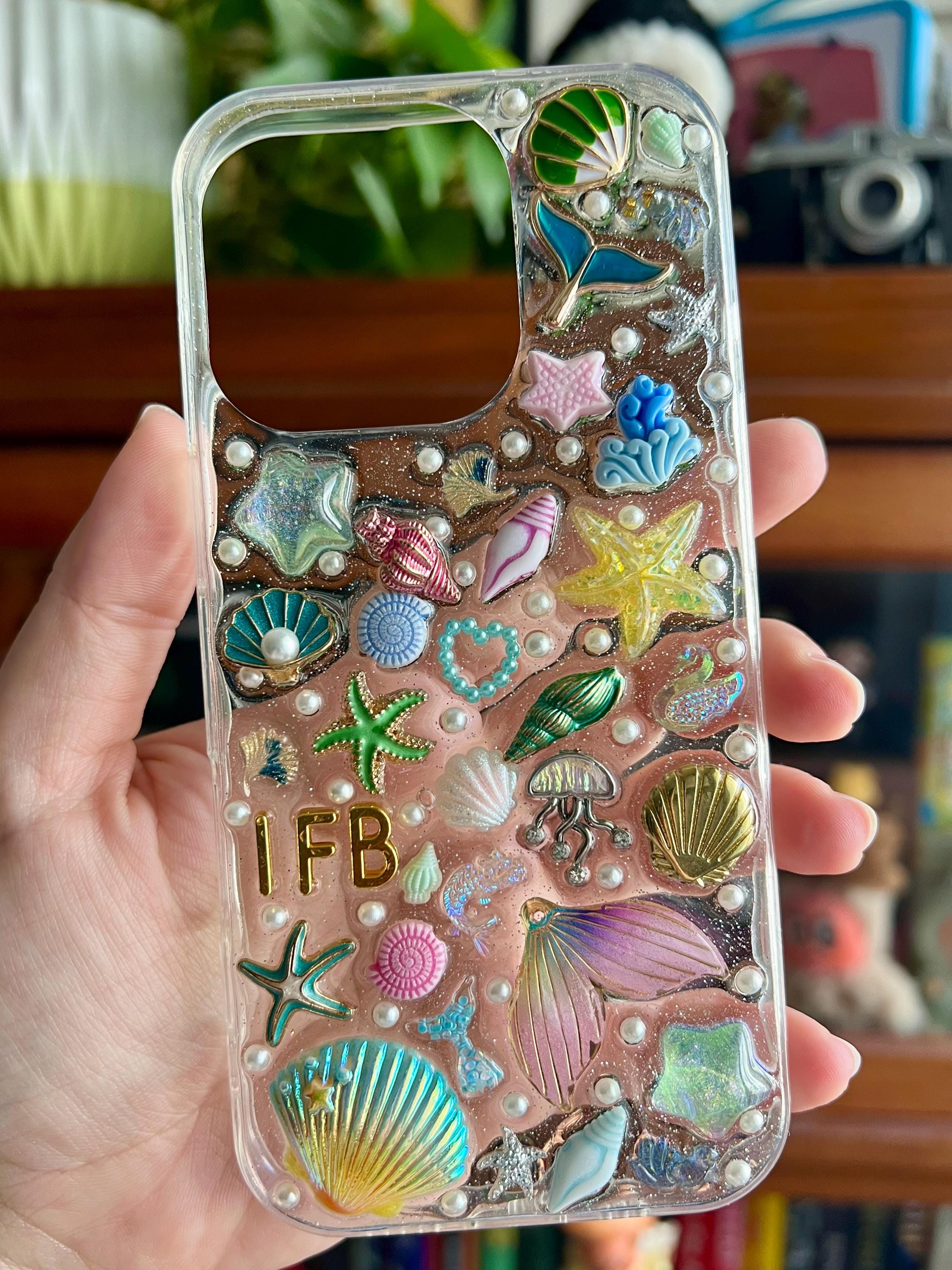 Custom Resin Phone Case: Glitter Charms, Kawaii Junk Style