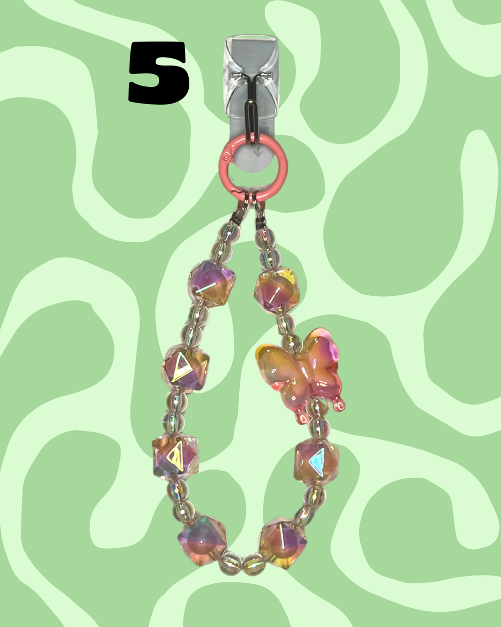 Pink Handmade Beaded Wristlets