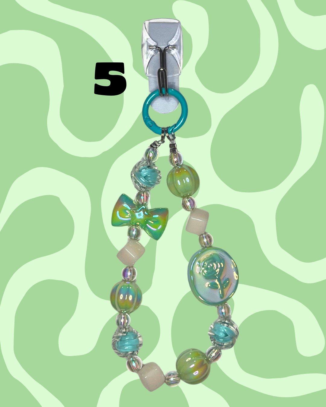 Green Handmade Beaded Wristlets