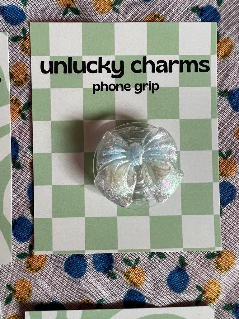 3D bow phone grips / phone accessories / rose rhinestones