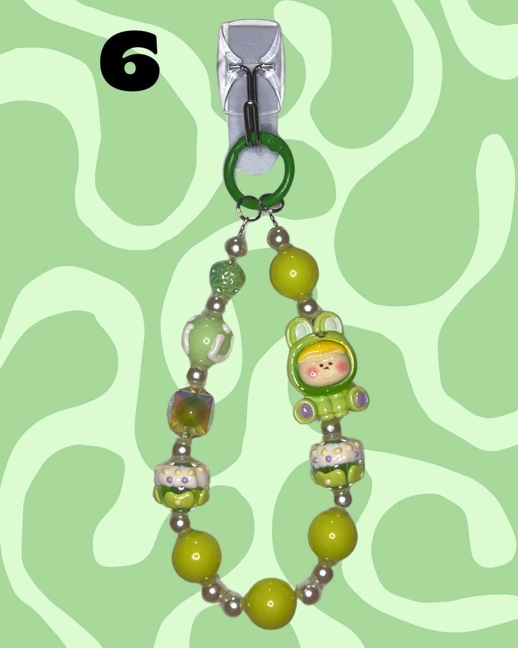 Green Handmade Beaded Wristlets