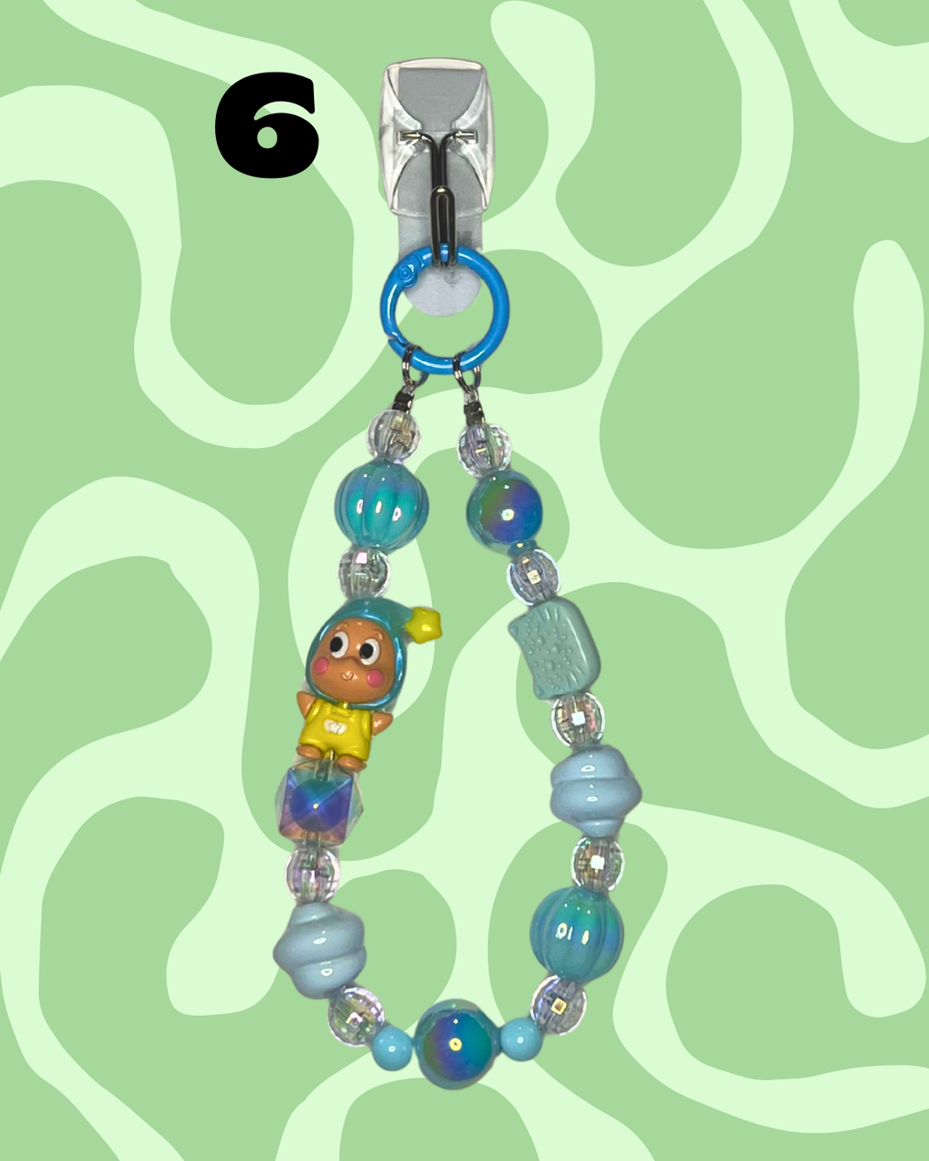 Blue Handmade Beaded Wristlets