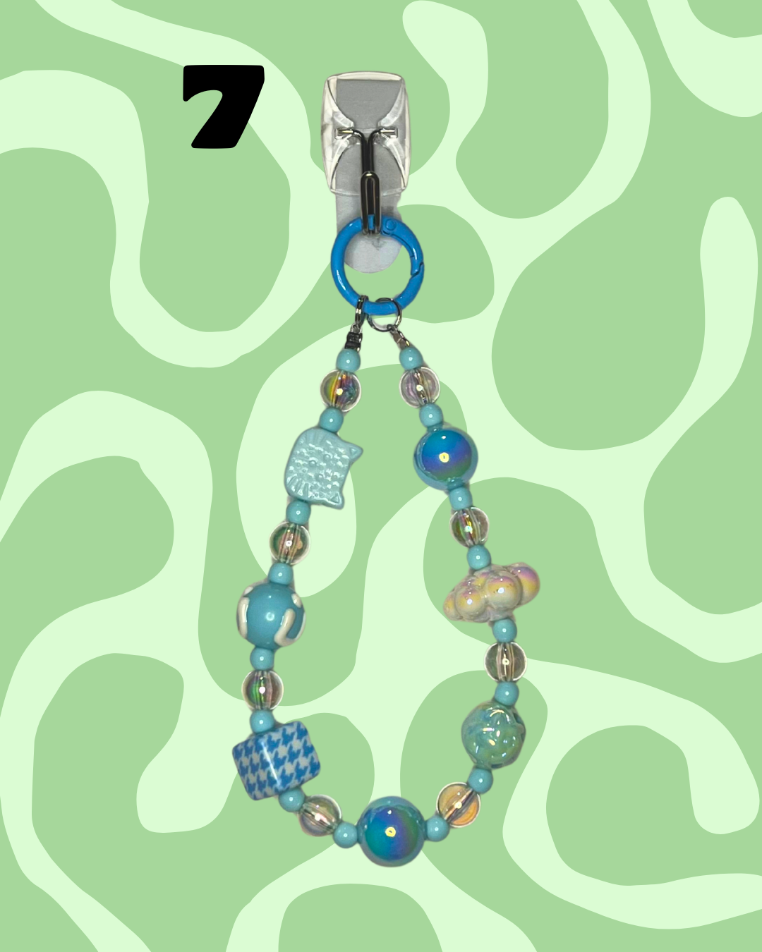 Blue Handmade Beaded Wristlets