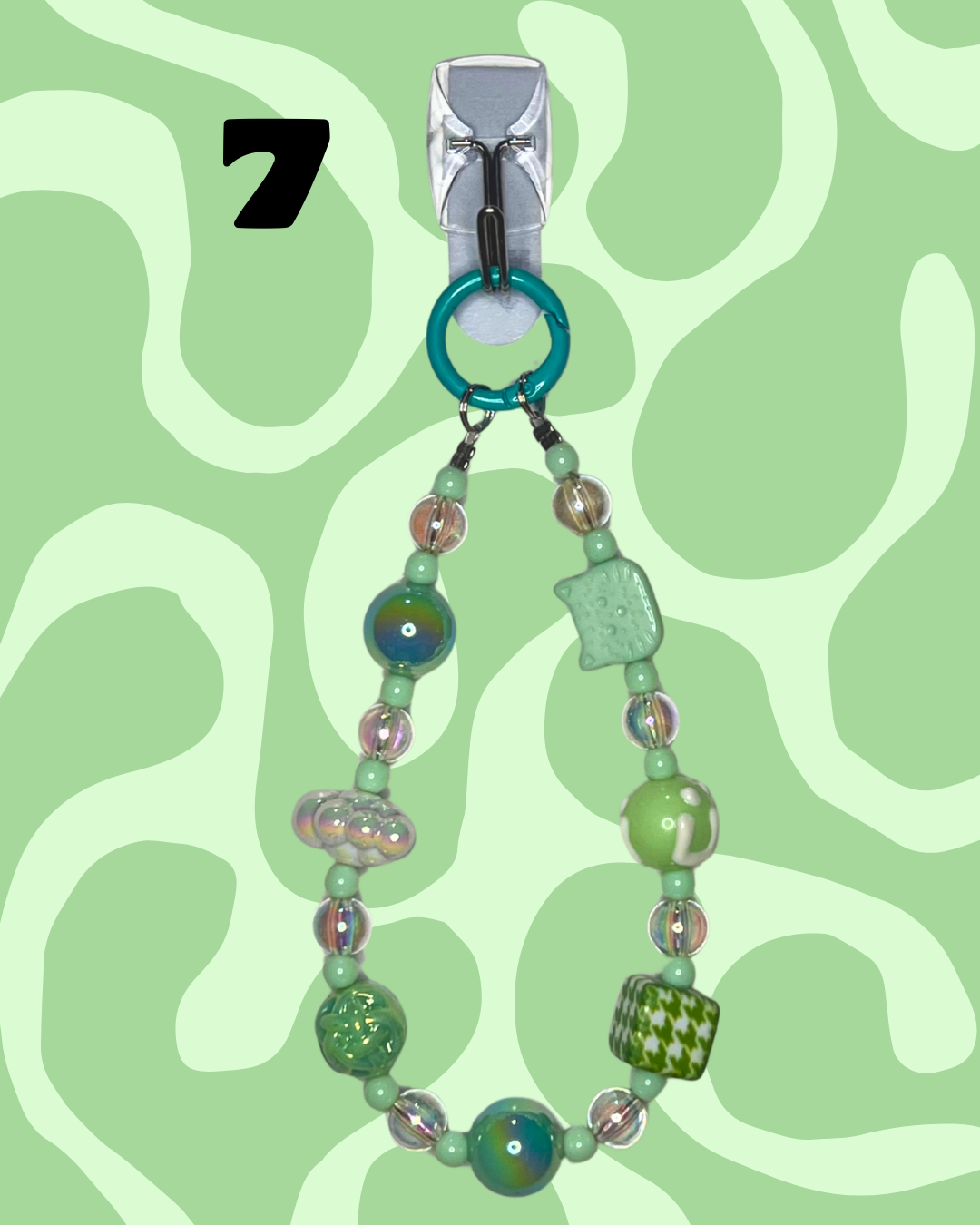 Green Handmade Beaded Wristlets