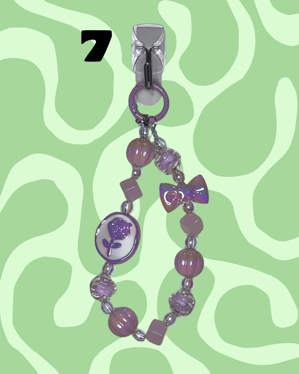 Purple Handmade Beaded Wristlets