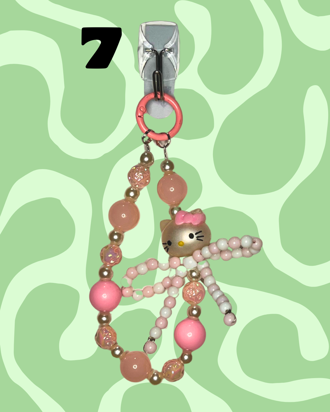 Pink Handmade Beaded Wristlets