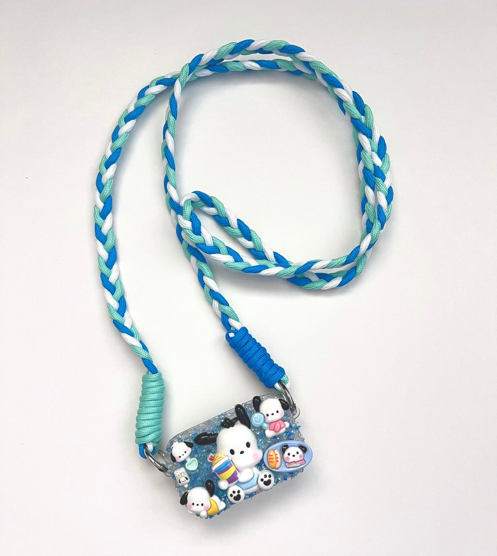 Sanrio Pochacco Phone Clip with Mirror and Cross Body Lanyard